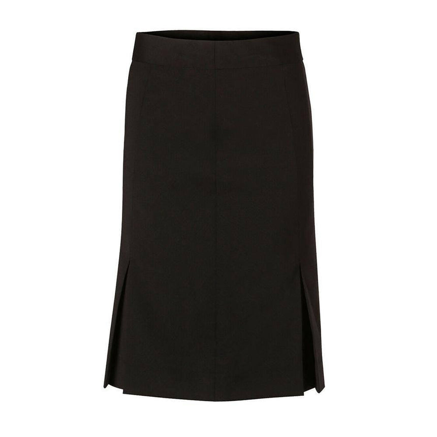 M9473 Women's Wool Blend Strecth Pleated Skirt Skirts Winning Spirit Black 6