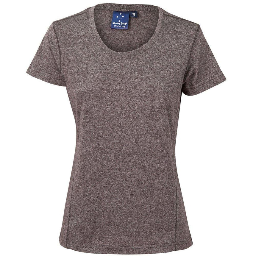 TS28 High Performance Heather Tee Ladies T Shirts Winning Spirit Black 8