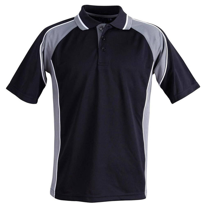 PS49K Mascot Polo Kids Polos Winning Spirit Black.Ash 06K