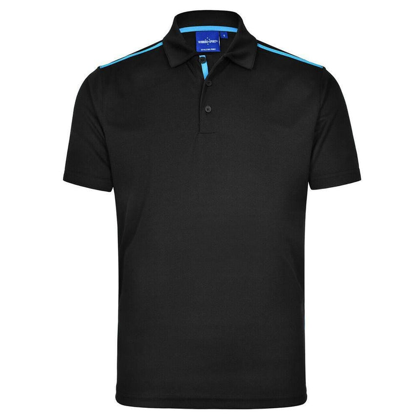 PS83K Staten Polo Shirt Kid's Polos Winning Spirit Black.Cyan 04K