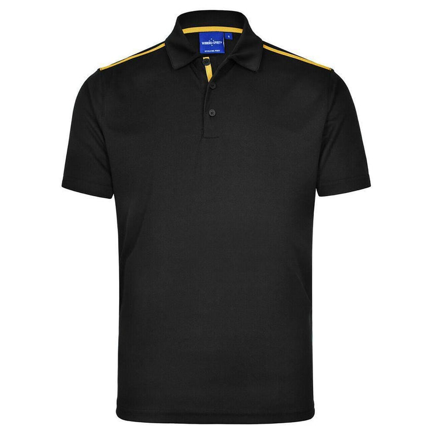 PS83K Staten Polo Shirt Kid's Polos Winning Spirit Black.Gold 04K