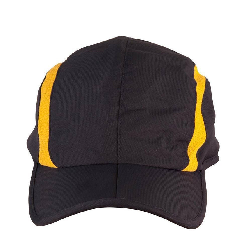 CH47 Sprint Foldable Cap Hats Winning Spirit Black.Gold