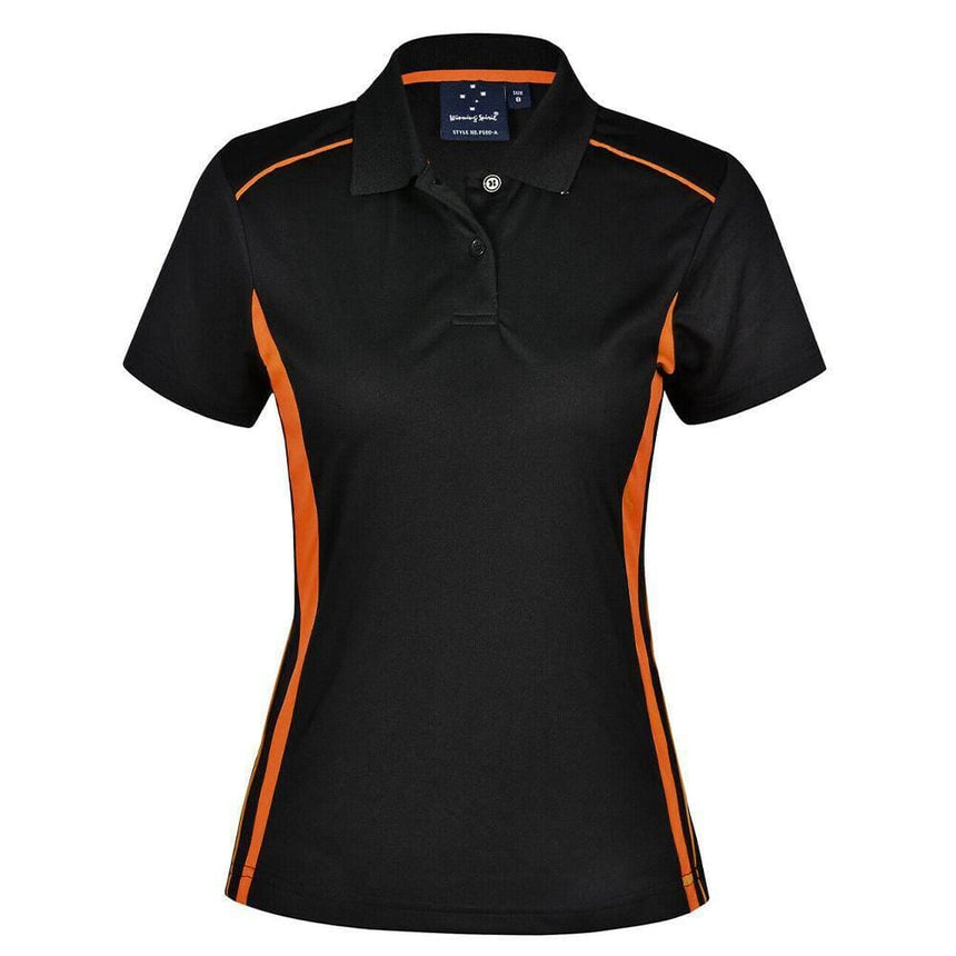 PS80 Pursuit Polo Ladies Polos Winning Spirit Black-Orange 8
