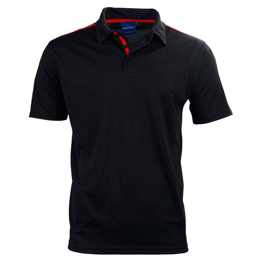 PS83K Staten Polo Shirt Kid's Polos Winning Spirit Black.Red 04K
