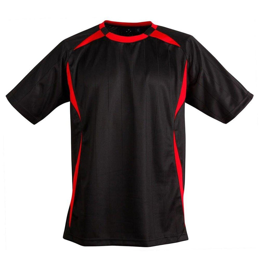 TS85 Shoot Soccer Tee Adult T Shirts Winning Spirit Black.Red S