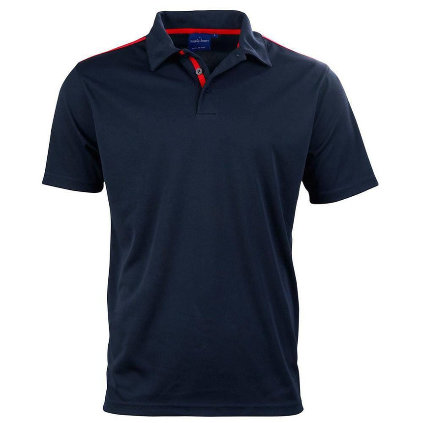 PS83 Staten Polo Shirt Men's Polos Winning Spirit Black.Red XS