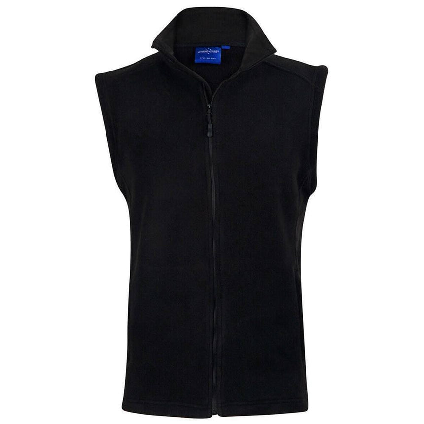 PF22 Bromley Polar Fleece Vest Unisex Vests Winning Spirit Black S