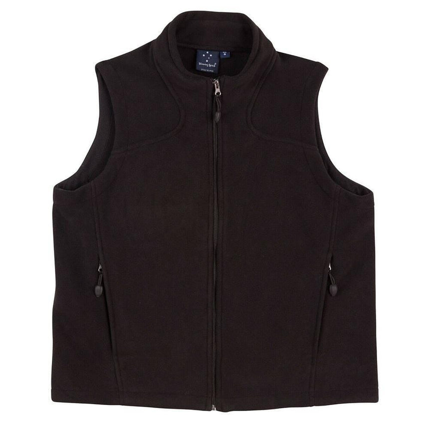 PF09 Diamond Fleece Vest Men's Vests Winning Spirit Black S