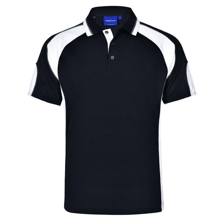 PS61K Alliance Polo Kids Polos Winning Spirit Black.White 06K