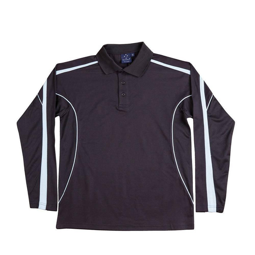 PS69K Legend Plus Kids Polos Winning Spirit Black.White 06K