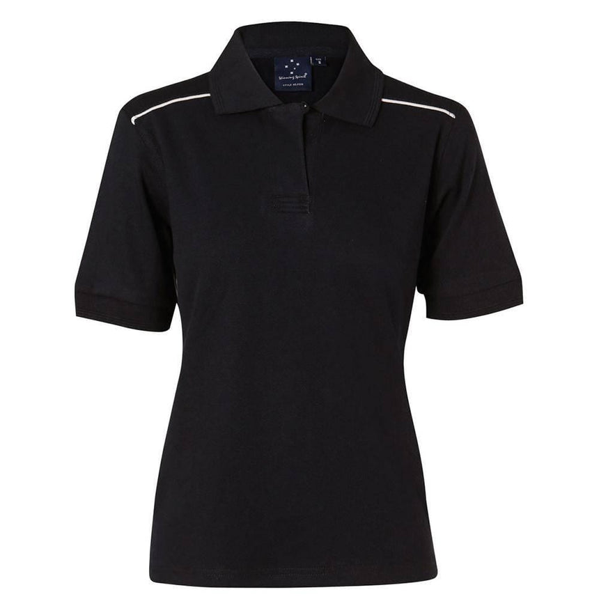 PS26 Cambridge Polo Ladies Polos Winning Spirit Black.White 8