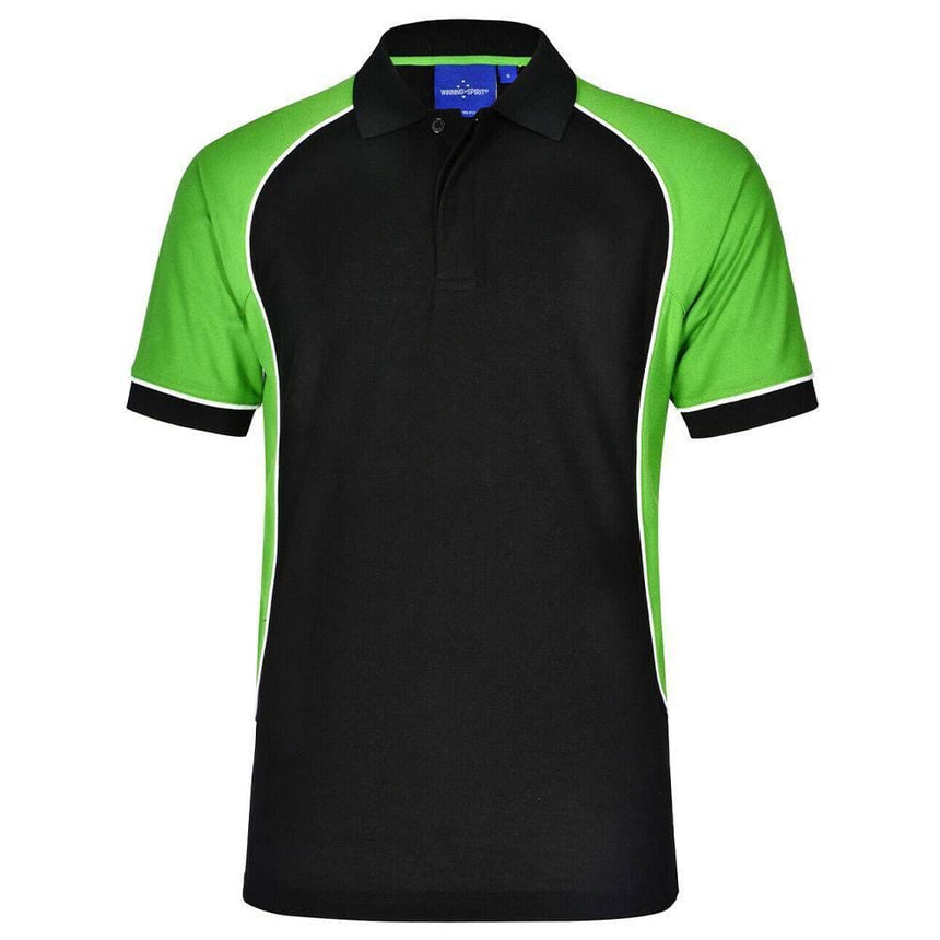 PS77K Arena Polo Kids Polos Winning Spirit Black/Green 04K