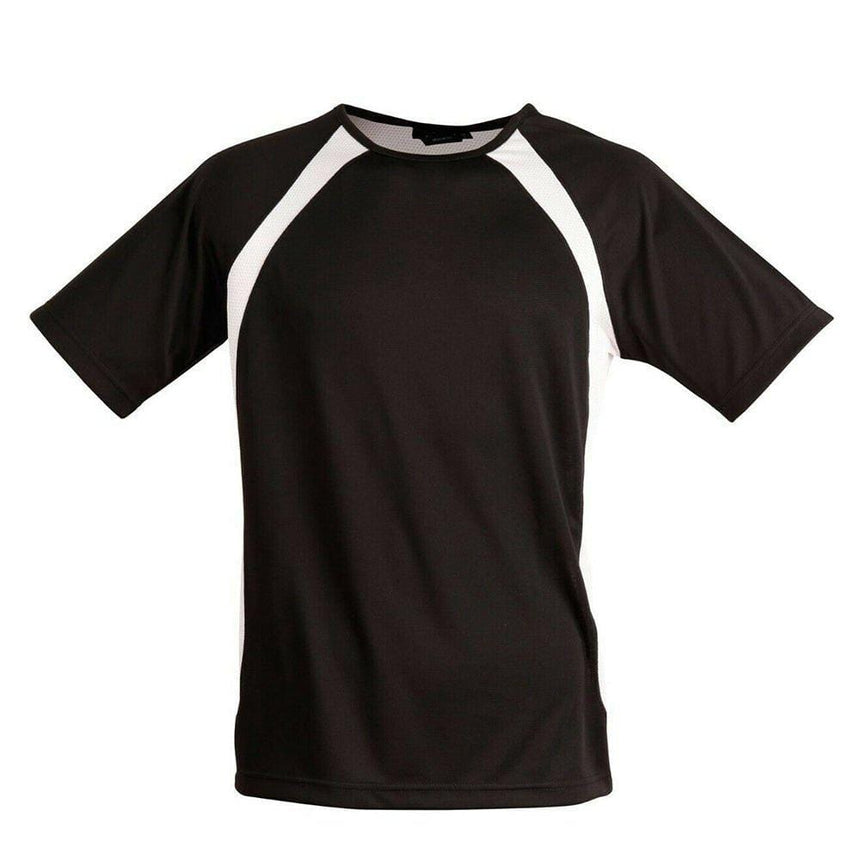 TS71 Sprint Tee Shirt Men's T Shirts Winning Spirit Black.White S