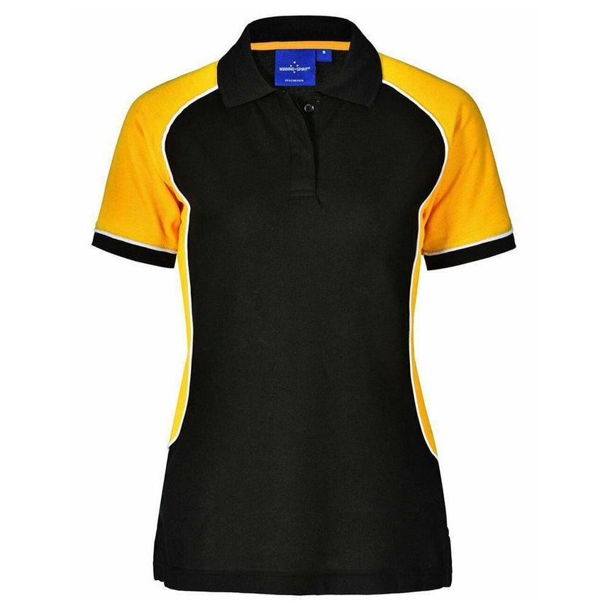PS78 Arena Polo Women Polos Winning Spirit BlackWhiteGold 8