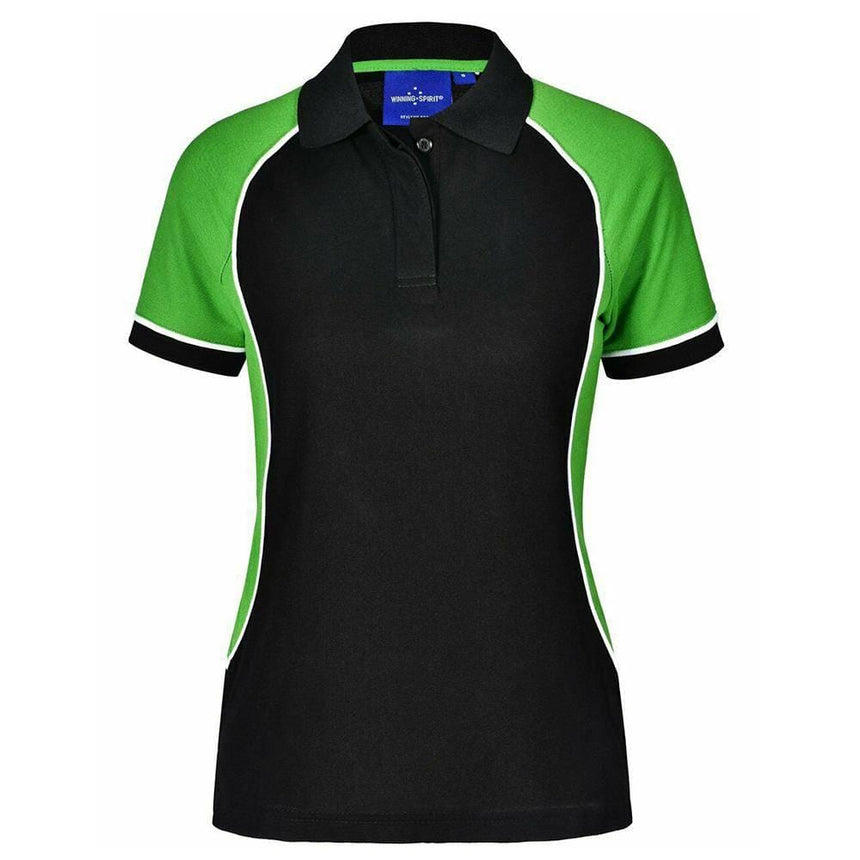 PS78 Arena Polo Women Polos Winning Spirit BlackWhiteGreen 8