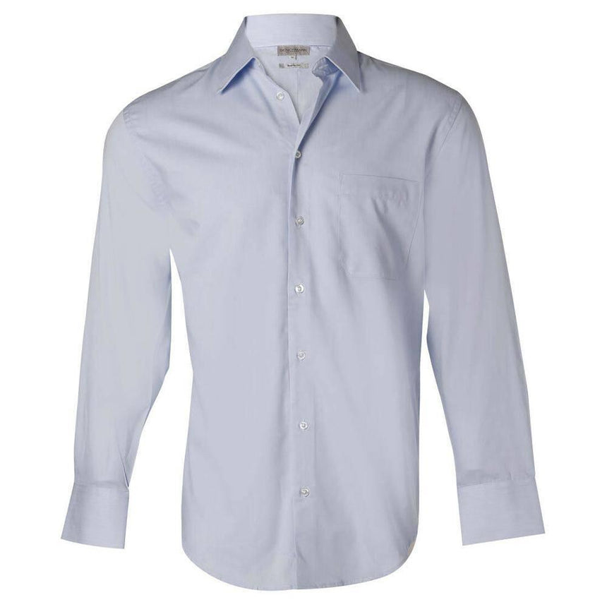 M7030L Men's Fine Twill Long Sleeve Shirt Shirts Winning Spirit Blue 38