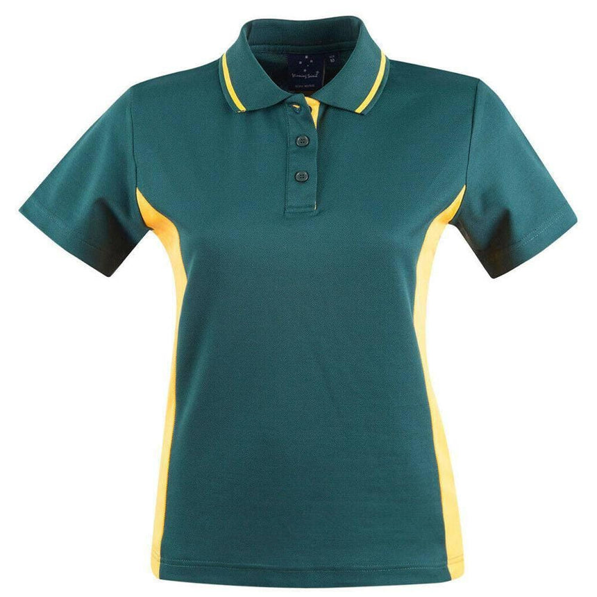 PS74 Teammate Polo Ladies Polos Winning Spirit Bottle.Gold 8