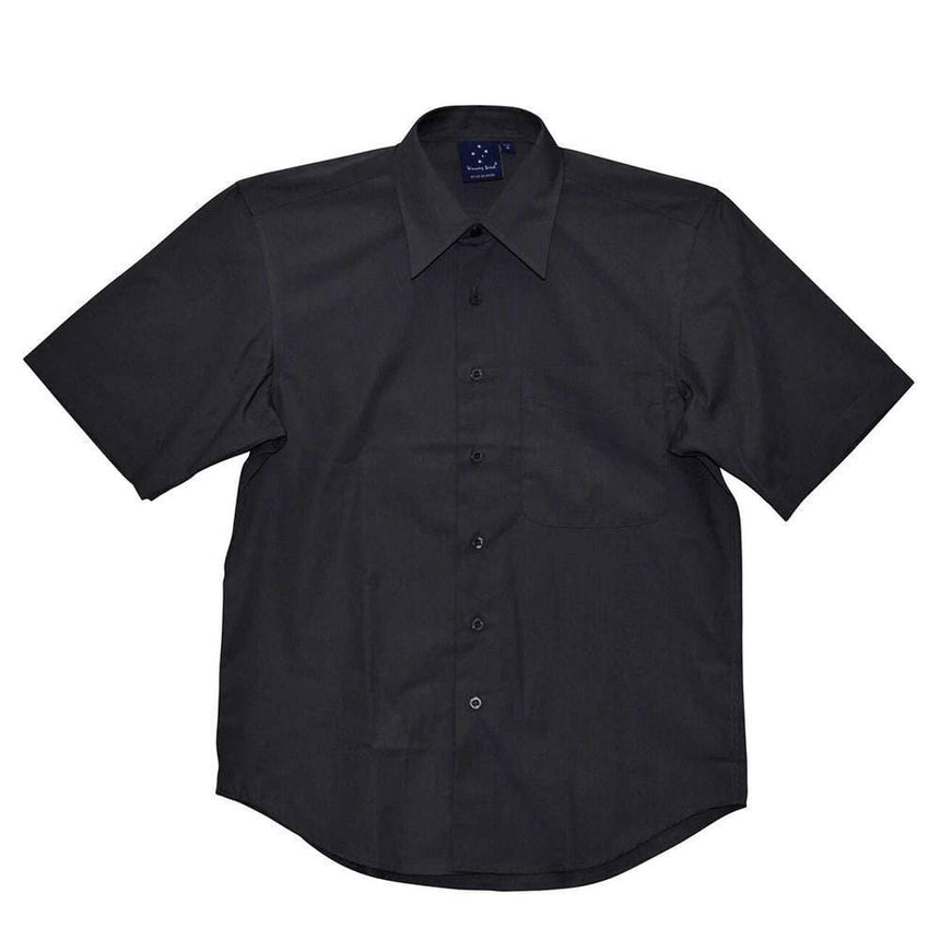 BS08S Men's Telfon Executive Short Sleeve Shirt Shirts Winning Spirit Charcoal S