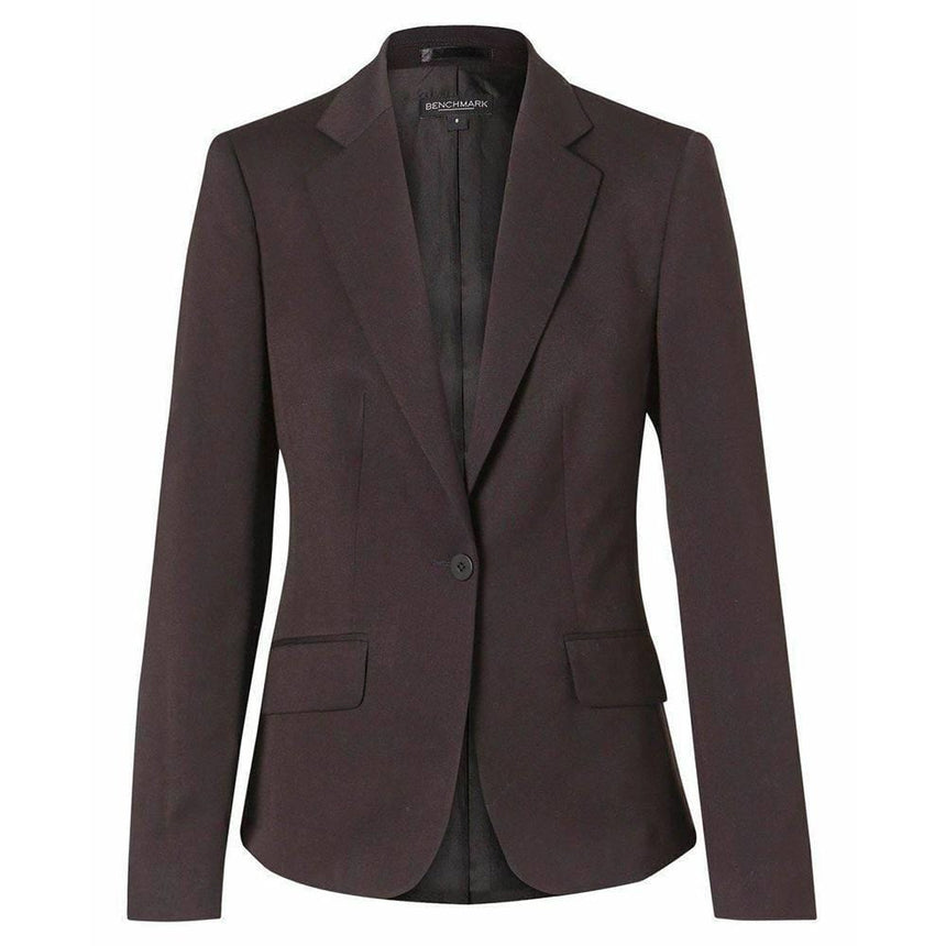 M9205 Women's Poly/Viscose Stretch One Button Cropped Jacket Jackets Winning Spirit Charcoal 6
