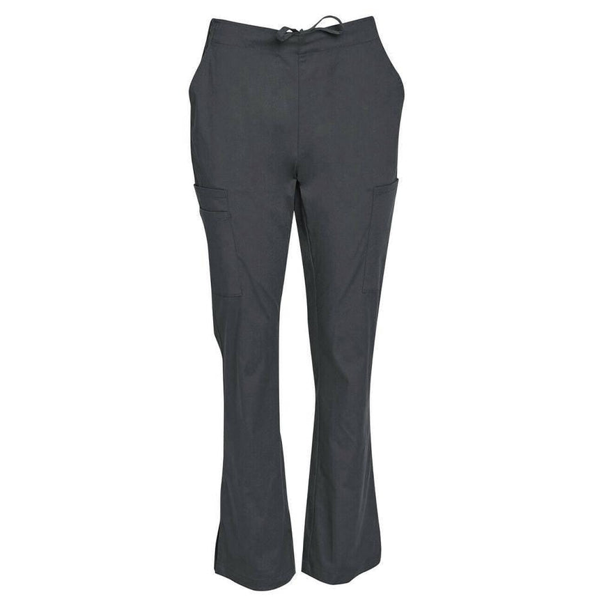 M9720 Ladies Semi-Elastic Waist Tie Solid Colour Scrub Pants Pants Winning Spirit Charcoal XXS