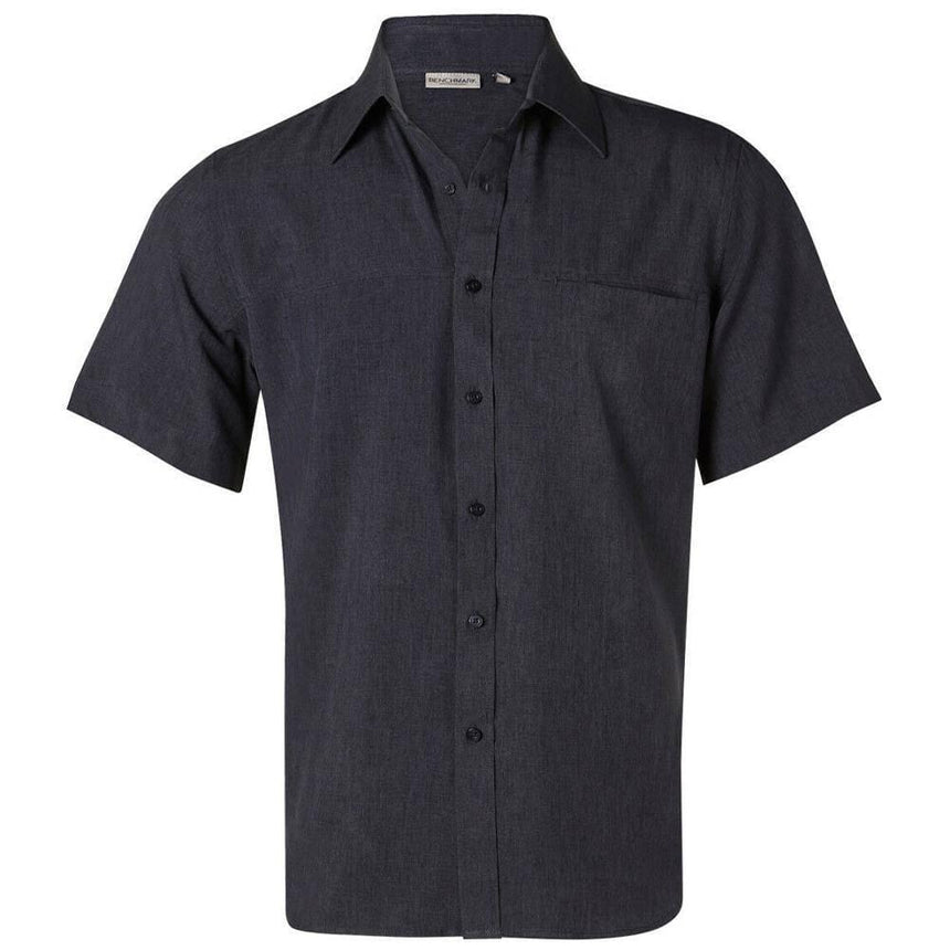 M7600S Men's CoolDry Short Sleeve Shirt Shirts Winning Spirit Denim 38