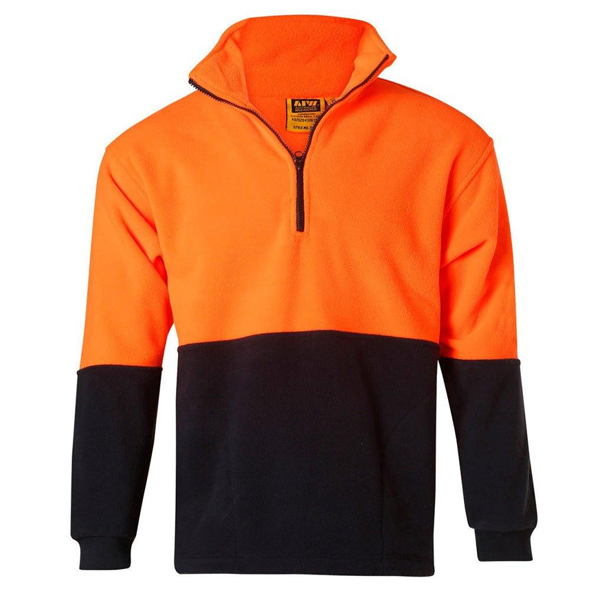 SW07 Hi-Vis 2 Tone Polar Fleece Sweaters Winning Spirit Navy/Orange S