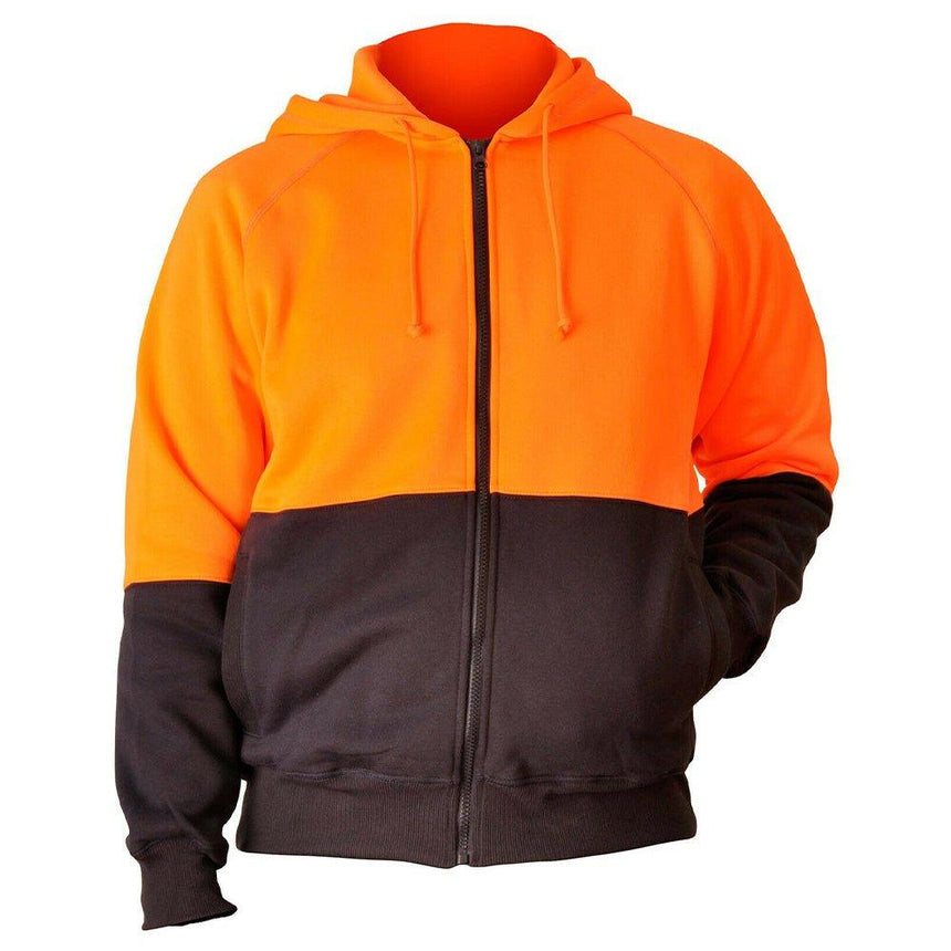 SW24 Hi-Vis Two Tone Fleece Hoodie Hoodies Winning Spirit Navy/Orange S