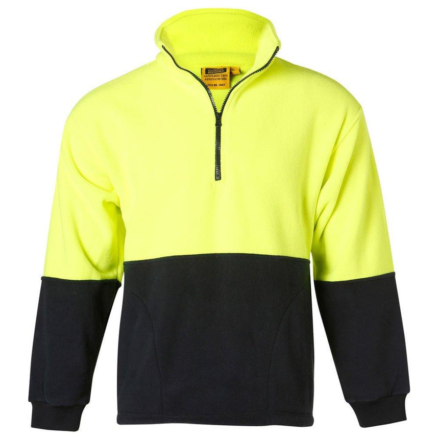SW07 Hi-Vis 2 Tone Polar Fleece Sweaters Winning Spirit Navy/Yellow S