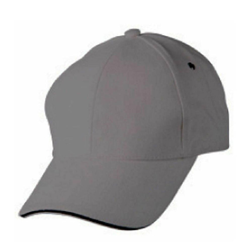 CH18 Sandwich Peak Cap Hats Winning Spirit Grey.Black