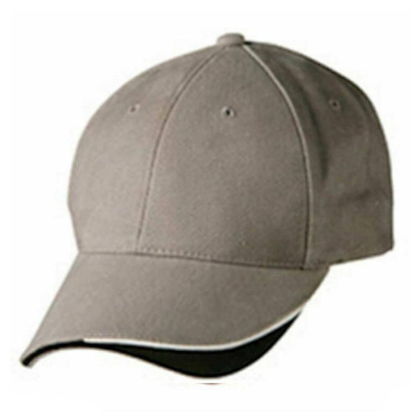 CH68 Triple Sandwich Peak Cap Hats Winning Spirit Grey/Black