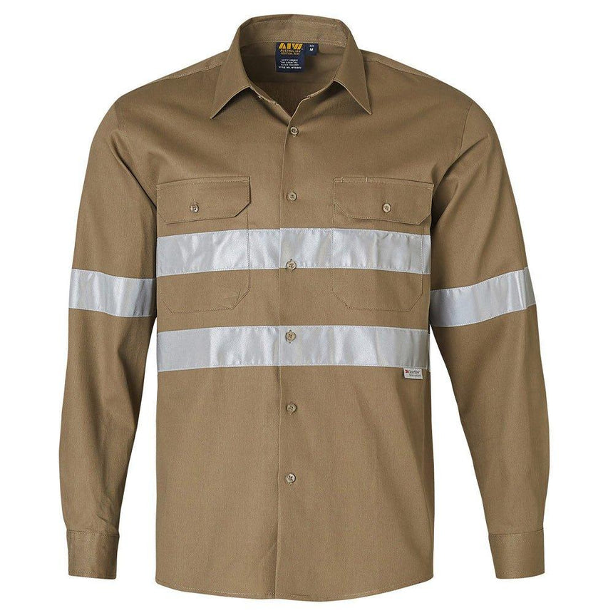 WT04HV Cotton Drill Work Shirt Shirts Winning Spirit Khaki S