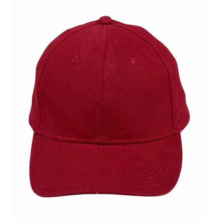 CH01 Heavy Brushed Cotton Cap Hats Winning Spirit Maroon