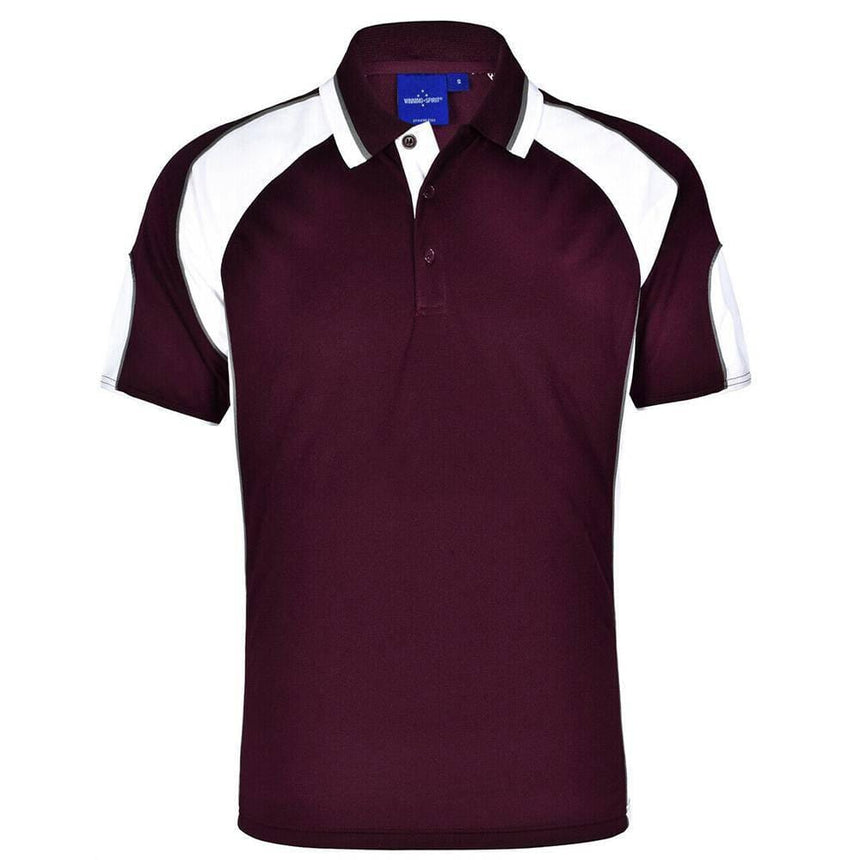 PS61K Alliance Polo Kids Polos Winning Spirit Maroon.White 06K