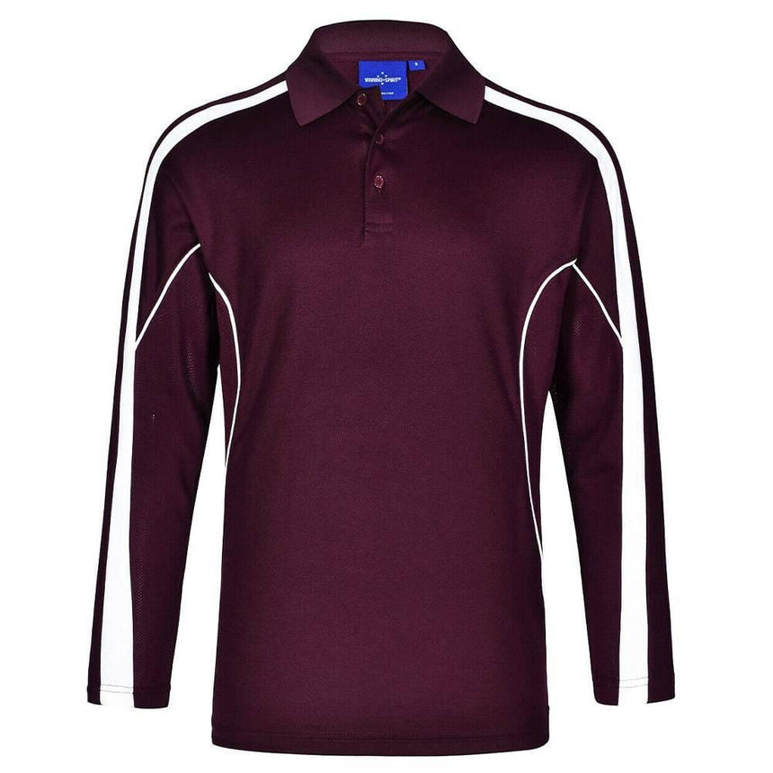 PS69K Legend Plus Kids Polos Winning Spirit Maroon.White 06K