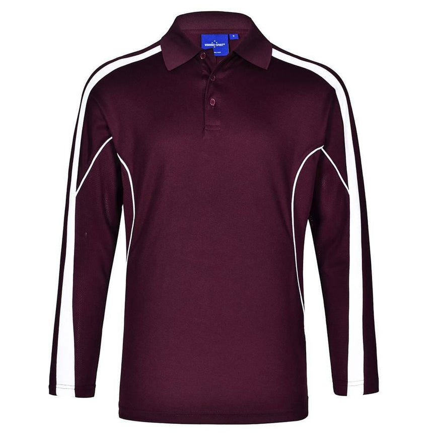 PS70 Legend Plus Ladies Long Sleeve Shirts Winning Spirit Maroon.White 8