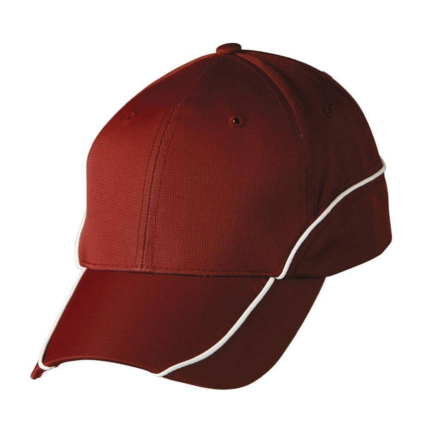 CH21 Contrast Lining Cap Hats Winning Spirit Maroon.White