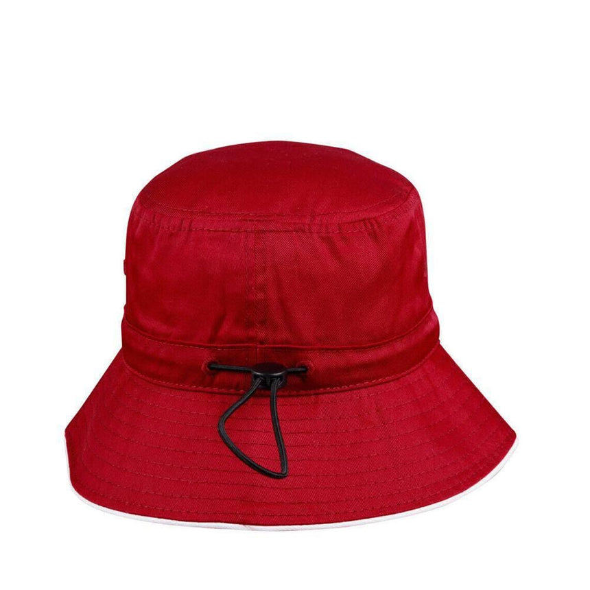 H1033 Sandwich Bucket Hat With Toggle Hats Winning Spirit Maroon.White S/M