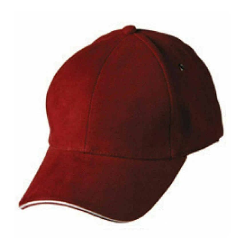 CH18 Sandwich Peak Cap Hats Winning Spirit Maroon.White