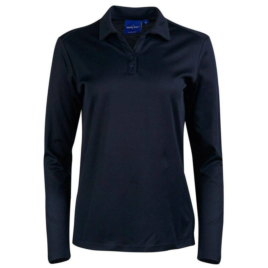 PS36B Victory Plus Truedry® Long Sleeve Polo Polos Winning Spirit Navy 6