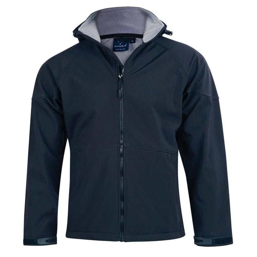 JK33 Aspen Softshell Hood Jacket Men's Jackets Winning Spirit Navy.Charcoal S