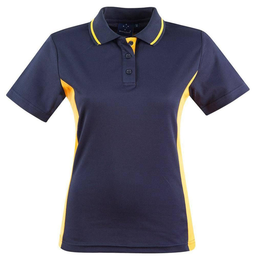 PS74 Teammate Polo Ladies Polos Winning Spirit Navy.Gold 8