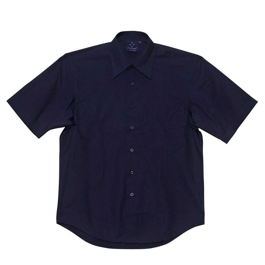 BS08S Men's Telfon Executive Short Sleeve Shirt Shirts Winning Spirit Navy S
