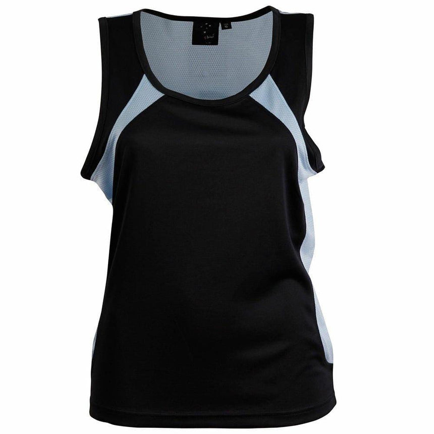 TS74 Sprint Singlet Ladies Singlets Winning Spirit Navy.Skyblue 6