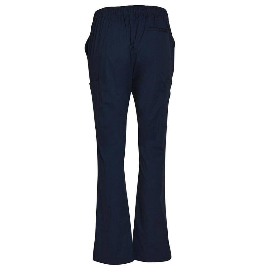 M9720 Ladies Semi-Elastic Waist Tie Solid Colour Scrub Pants Pants Winning Spirit Navy XXS