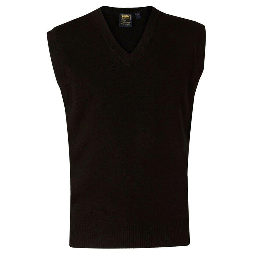 WJ02 Unisex Wool Acrylic V-Neck Vest Sweaters Winning Spirit Navy XXS