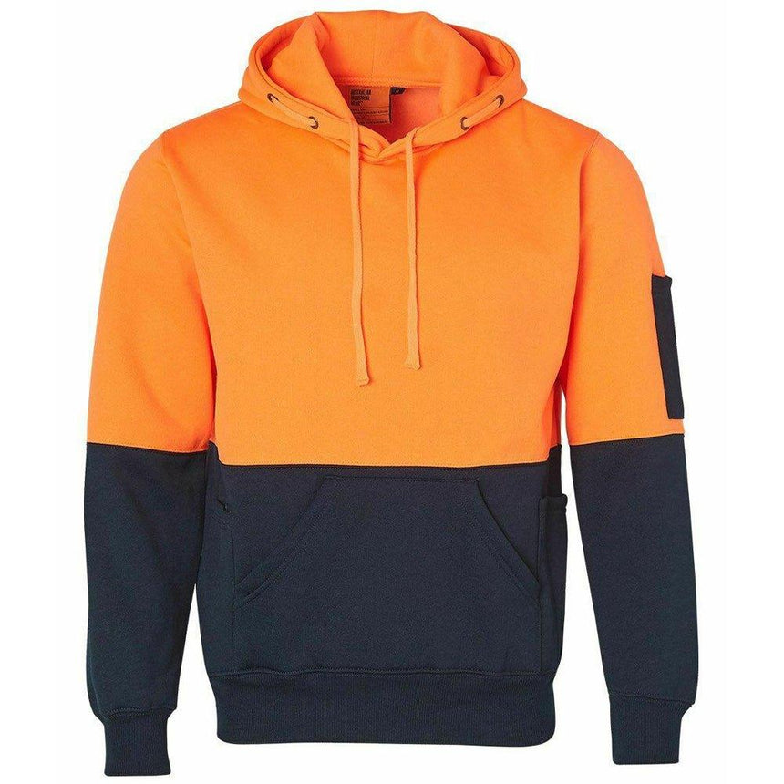 SW38 Hi-Vis Two Tone Fleecy Hoodie Unisex Hoodies Winning Spirit Orange.Navy XXS