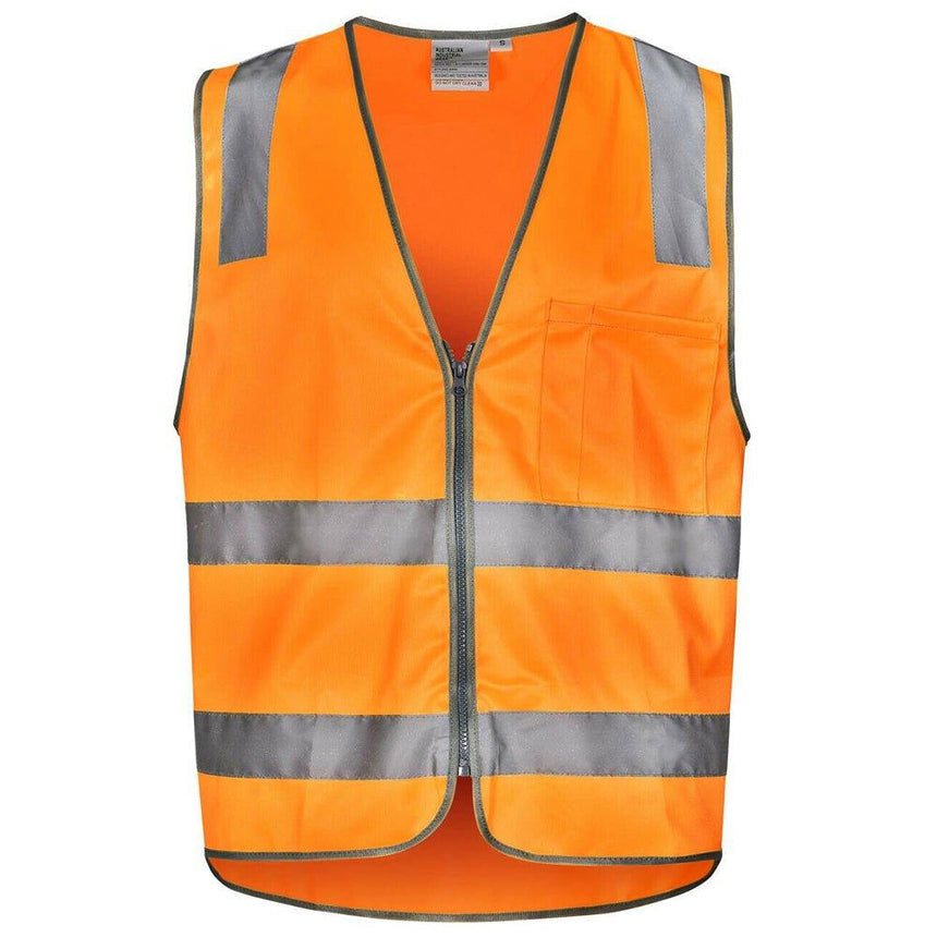 SW40 Vic Rail Hi Vis Safety Vest- Unisex Vests Winning Spirit Orange XS