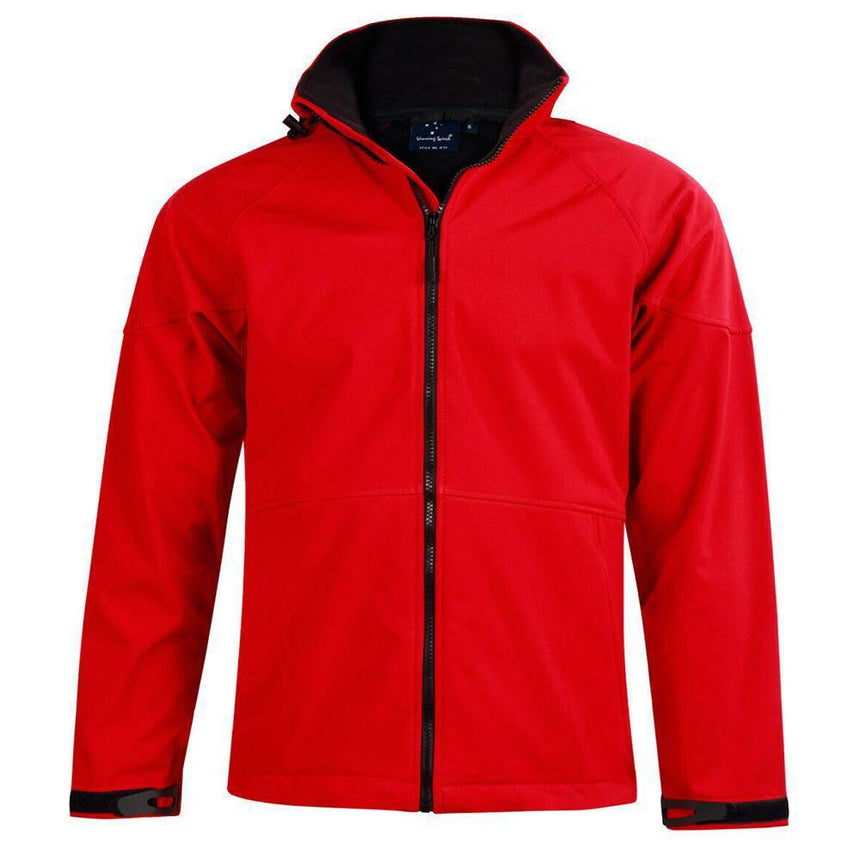 JK33 Aspen Softshell Hood Jacket Men's Jackets Winning Spirit Red.Black S