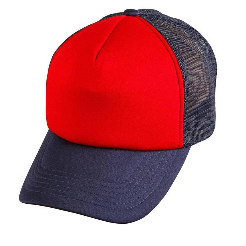 CH69 Contrast Trucker Cap Hats Winning Spirit Red/Navy