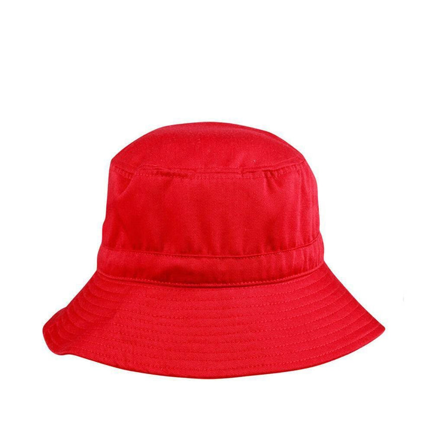 H1034 Bucket Hat With Toggle Hats Winning Spirit Red S/M